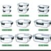 12 Piece High Borosilicate Glass Food Container Set with Microwaveable Lid